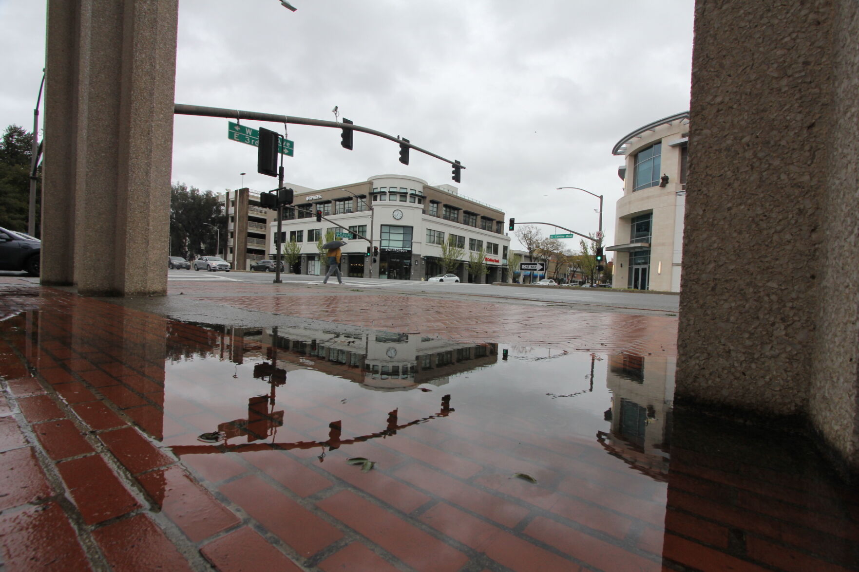 Downtown San Mateo rain